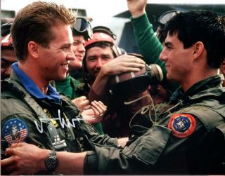 Top Gun Tom Cruise Val Kilmer Signed 11x14 Picture Photo Autographed Includescoa