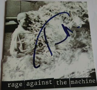 Rage Against The Machine Signed Cd Cover Tom Morello