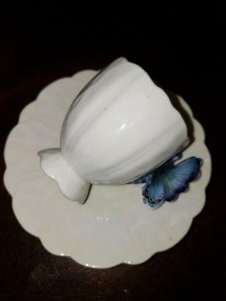 Aynsley Crocus Demitasse cup & saucer - blue BUTTERFLY handle 3