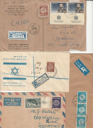 Israel Accumulation Of 37 Old Covers Many Registered
