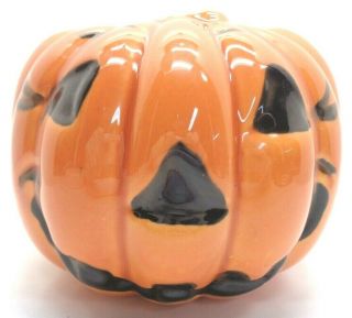 Vintage Haeger Usa Ceramic Orange Jack - O - Lantern Pumpkin Flower Pot Planter 311