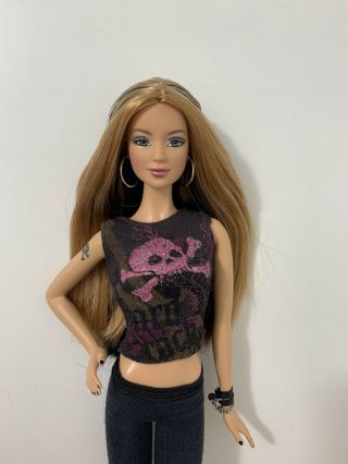Barbie Hard Rock Cafe 2006 Pink Label Doll Lea Kayla Blonde Model Muse Collector