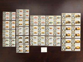 Umm Al Qiwain Stamps 1964 Sc 1 - 18 Complete Set Blocks Of 4 Birds Animals Mnh