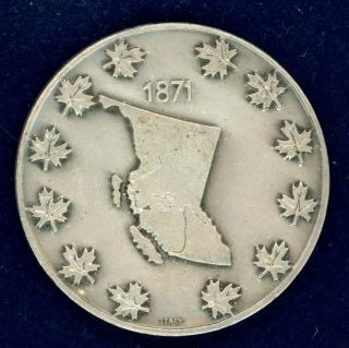 1867 - 1967 Canada Centennial Confederation British Columbia Medal
