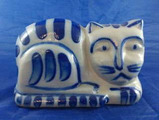 Eldreth Pottery Folk Art Cat Glazed Lancaster,  Pa Signed 1990