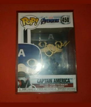 Chris Evans Autographed Captain America Funko 450 Avengers Infinity Marvel