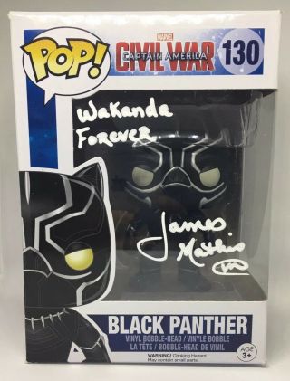 James Mathis Iii Signed Autographed Black Panther Funko Pop 130 W/ Exact Proof