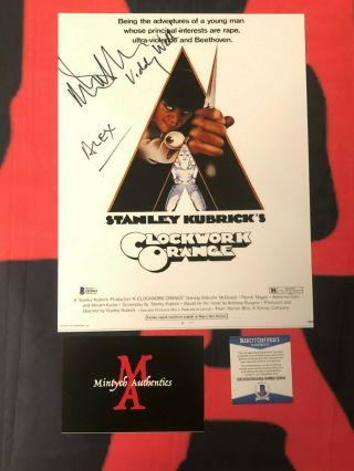Malcolm Mcdowell A Clockwork Orange Autographed Signed 11x14 Photo Beckett