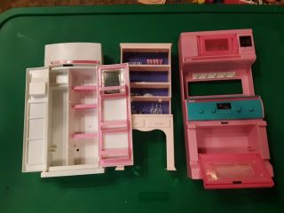 Vintage Barbie Dollhouse Furniture Kitchen And Dining Room 2