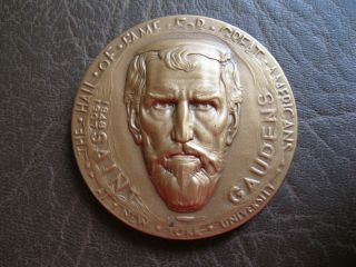 45 Mm Augustus Saint Gaudens - Hall Of Fame For Great Americans - Bronze Medal - 3