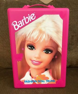 Barbie Fashion Doll Trunk Carrying Case Mattel 1998 Dolls Toys Storage