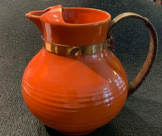 Vintage Bauer Pottery Ringware Water Pitcher