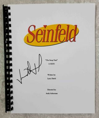 Jason Alexander Signed Full Tv Script " Seinfeld,  The Soup Nazi " 1995 Episode