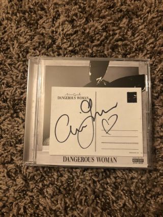 Ariana Grande Dangerous Woman Signed Postcard And Cd