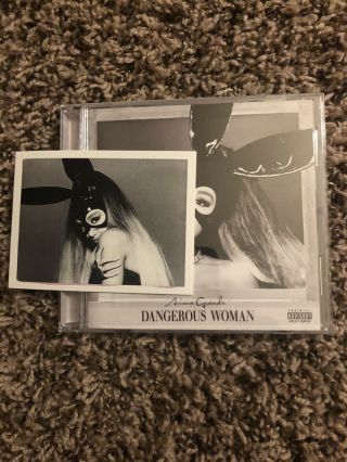 Ariana Grande Dangerous Woman Signed Postcard and CD 2