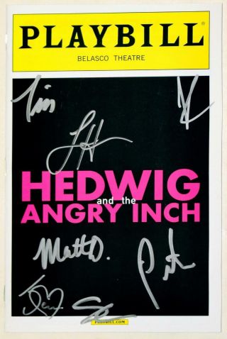 HEDWIG & THE ANGRY INCH Lena Hall,  John Cameron Mitchell,  Cast Signed Playbill 2