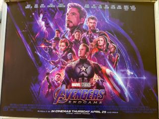 Avengers End Game Quad Cinema Poster Marvel