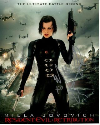 Milla Jovovich Signed Autographed Resident Evil Alice Photo