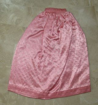 Vintage Pak Pink Satin Skirt With Light Silver Dots Nm