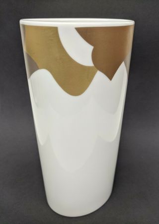 Rosenthal JOHAN VAN LOON Avant Garde Modernist Gold Silver Bird Vase 8 