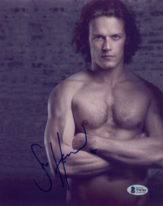 Sam Heughan Signed Autographed 8x10 Photo Outlander Shirtless Beckett Bas