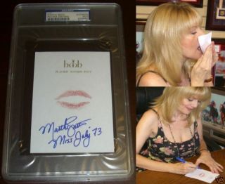 Martha Smith Signed W Lip Print Kiss Playboy Stationary Psa/dna Animal House