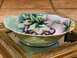 Vintage Rosenthal R.  C.  Versailles Bavaria Plum Fruit Oval Bowl Hand Painted Euc