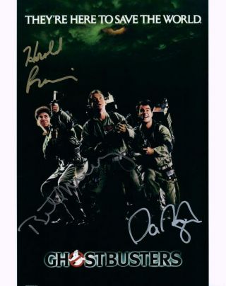 Bill Murray Dan Aykroyd Harold Ramis Autographed Signed 8x10 Photo Picture