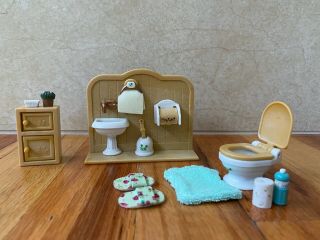 Calico Critters Sylvanian Families Furniture Toilet Set Ka 606 Euc