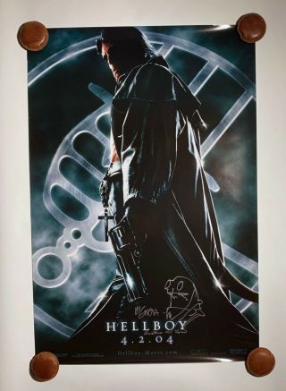 Hellboy SIGNED Guillermo del Toro SKETCH Mike Mignola POSTER 2