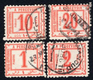 Egypt 1884 Incomplete Set Of Stamps Sg D57 - D60 Cv=113£