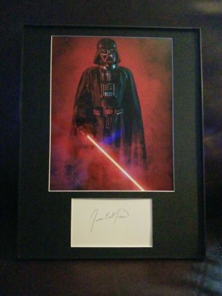 Star Wars Darth Vader Actor James Earl Jones Signed Autographed Matted Photo