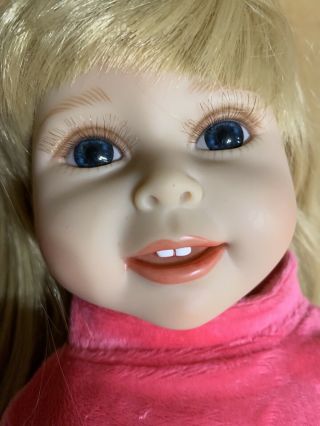 Pretty Blonde,  Blue Eyed All Vinyl Doll - dressed - marked CST 001 M 2