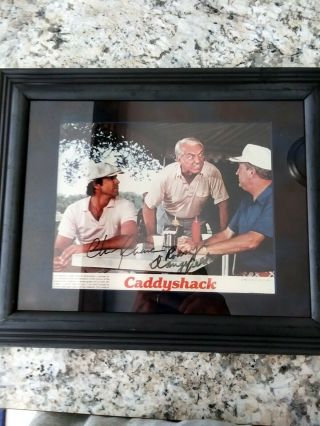 Chevy Chase Rodney Dangerfield Duel Signed.  Jsa Guaranteed