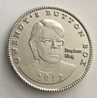 Authors Stephen King,  Richard Chizmar Gwendy’s Button Box Coin Medal