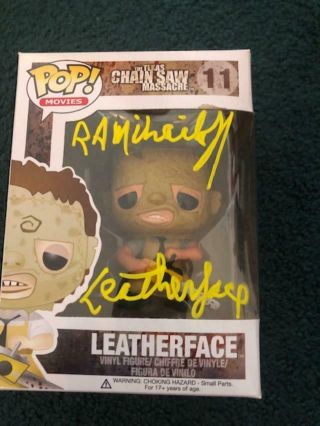 R.  A.  Mihailoff Signed Leatherface Funko Pop Toy Vaulted Proof Texas Chainsaw Jsa