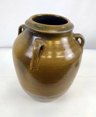 Jugtown Pottery Vase With 4 Handles