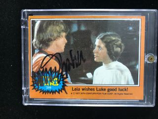 Carrie Fisher - Star Wars - Princess Leia - Signed Card