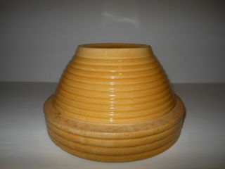 Antique/primitive Stoneware Yellow Ware Ribbed Mixing Bowl