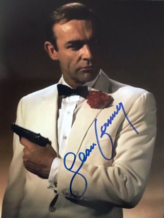 Sean Connery Signed 007 James Bond Autographed 8x10 Color Photo
