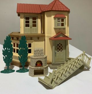 Calico Critters Sylvanian Families Big House With Red Roof Delux & Stairs