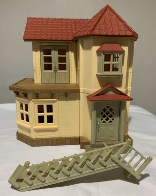 Calico Critters Sylvanian Families BIG HOUSE WITH RED ROOF DELUX & Stairs 2