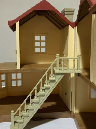 Calico Critters Sylvanian Families BIG HOUSE WITH RED ROOF DELUX & Stairs 3