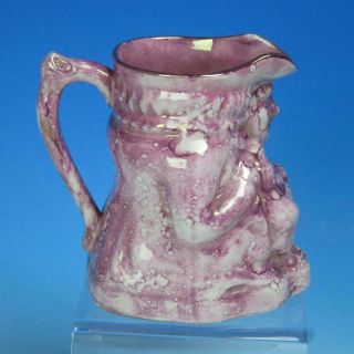 Large Sunderland Pink Luster Staffordshire Toby Mug or Pitcher - 5½ inches 3