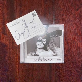 Ariana Grande Dangerous Woman Cd With Hand Signed Postcard