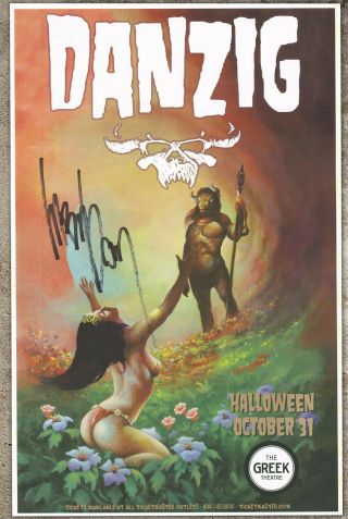 Glenn Danzig Autographed Live Show Gig Poster The Misfits