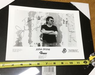 John Prine Autographed Ohboy Records Promotional Photo Signed