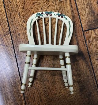 Vintage Hand Painted Chair for 12” Dolls 1:6 size Fits Barbie furniture 2