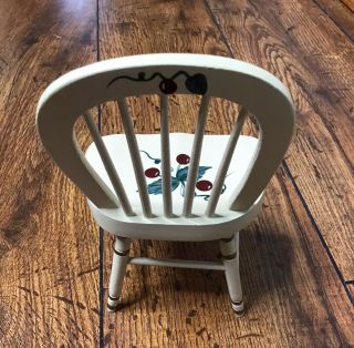 Vintage Hand Painted Chair for 12” Dolls 1:6 size Fits Barbie furniture 3