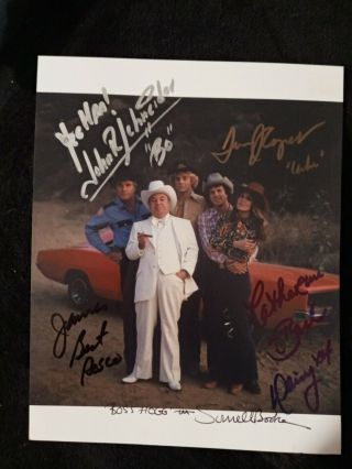 The Dukes Of Hazzard Cast Signed / Autographed Color Photo X 5